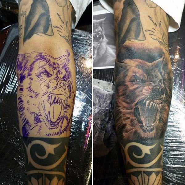 tatuaje hombre lobo 57