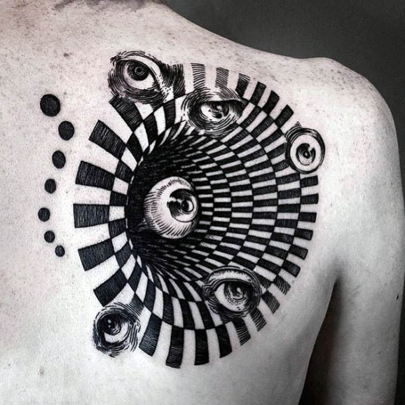 tatuaje ilusion optica 45