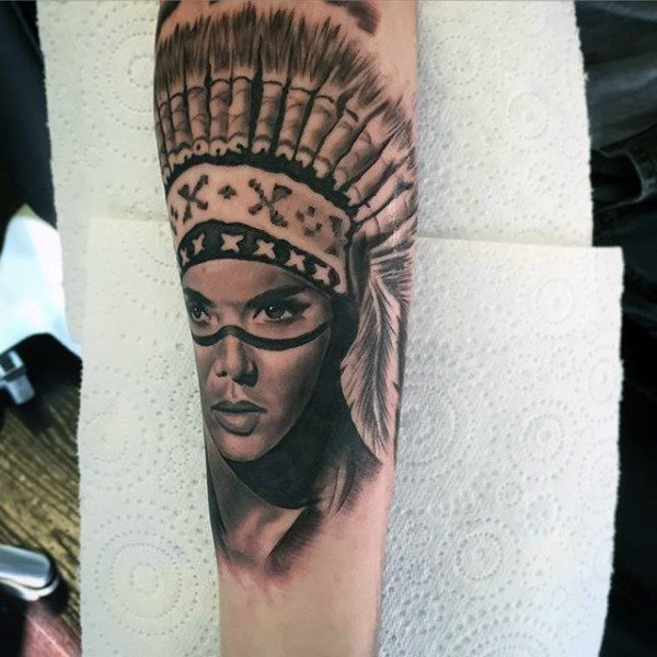 tatuaje indio americano 129