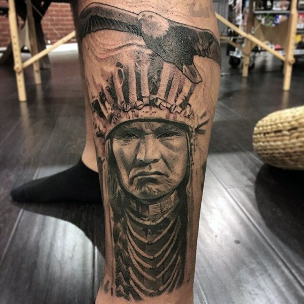 tatuaje indio americano 357