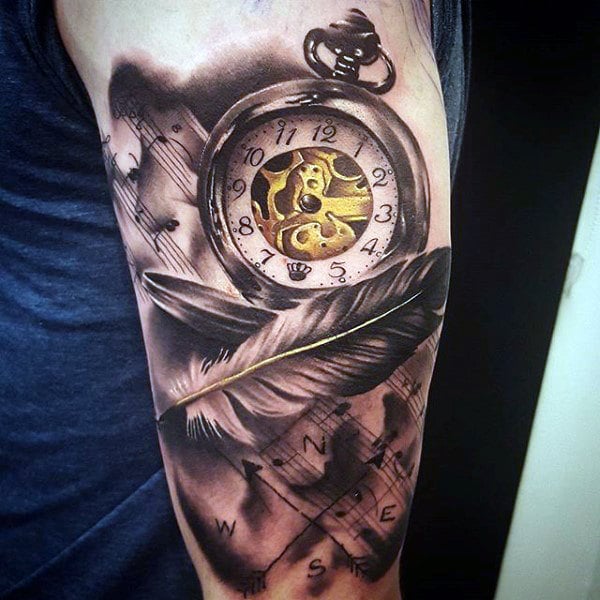 tatuaje reloj de bolsillo 05