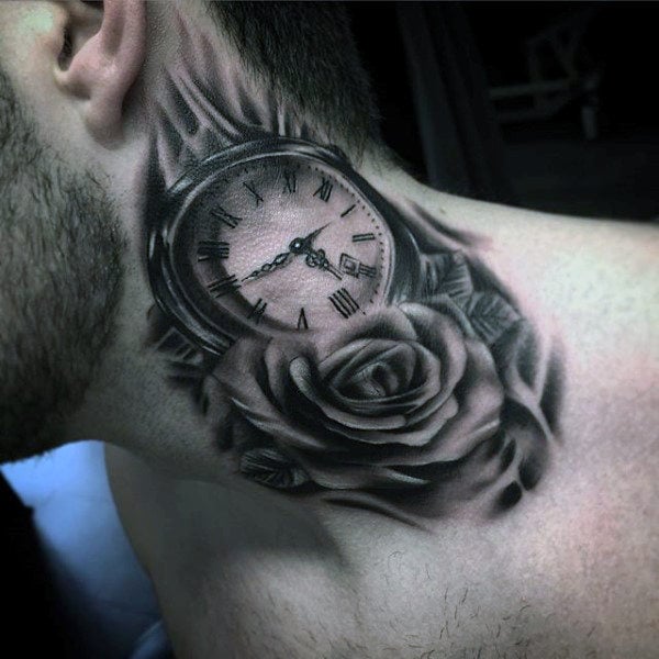 tatuaje reloj de bolsillo 133