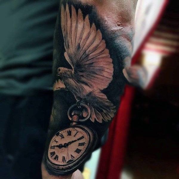 tatuaje reloj de bolsillo 169