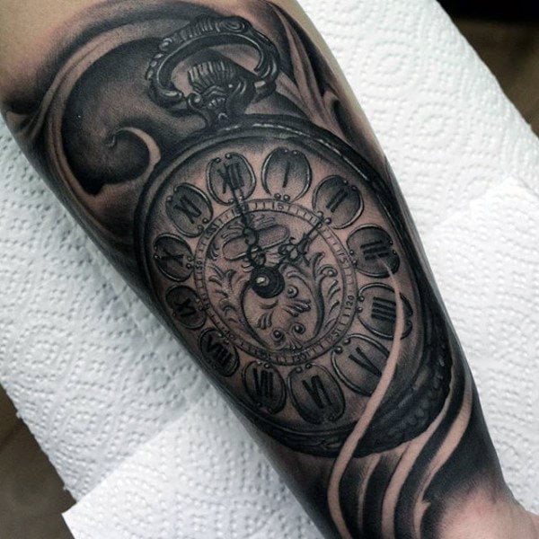 tatuaje reloj de bolsillo 201