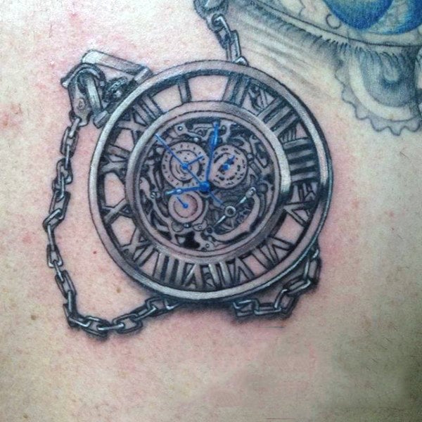 tatuaje reloj de bolsillo 209