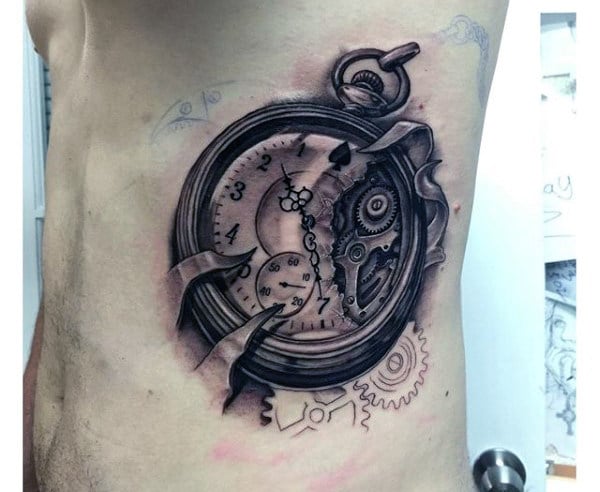 tatuaje reloj de bolsillo 221