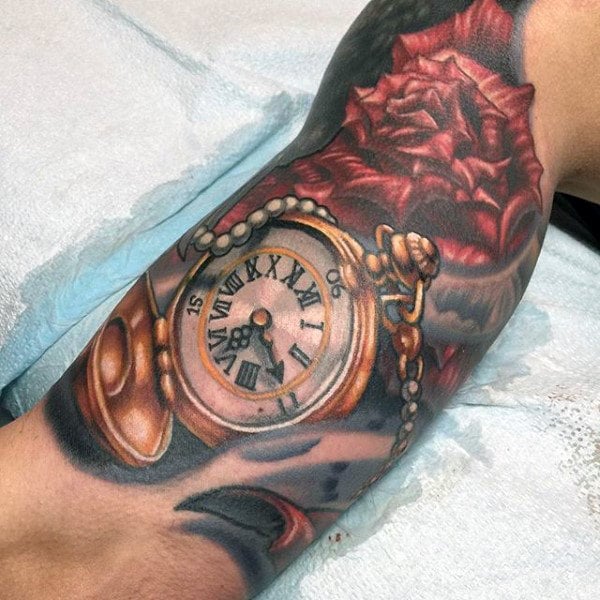 tatuaje reloj de bolsillo 253