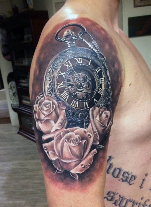 tatuaje reloj de bolsillo 257