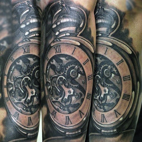 tatuaje reloj de bolsillo 277