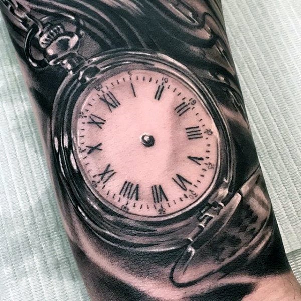 tatuaje reloj de bolsillo 289