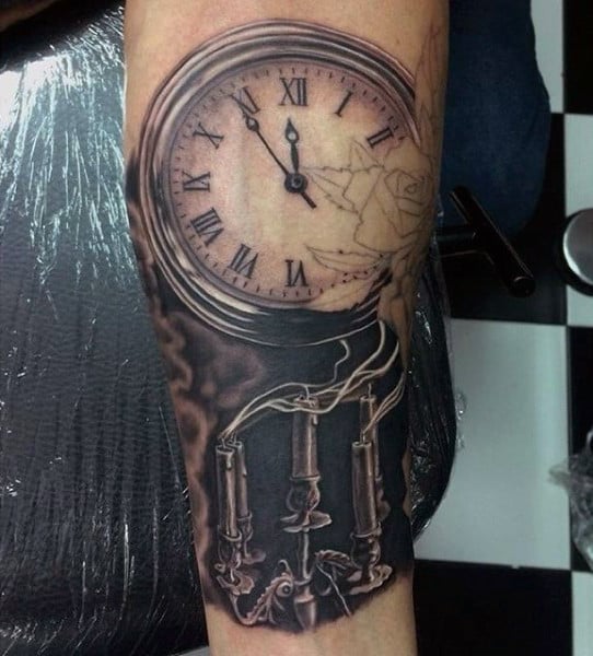 tatuaje reloj de bolsillo 353