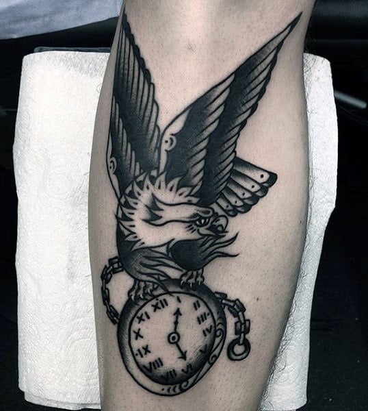 tatuaje reloj de bolsillo 41