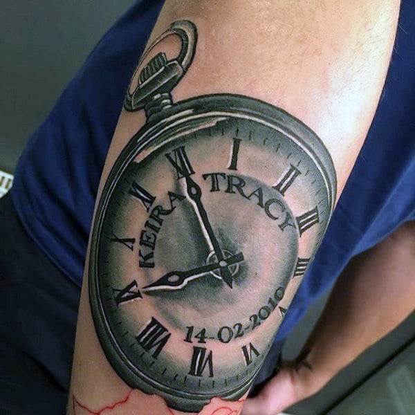 tatuaje reloj de bolsillo 81