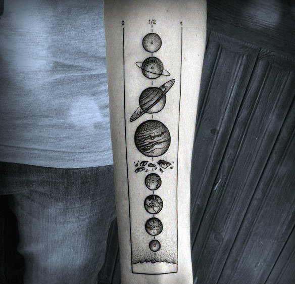tatuaje sistema solar 77