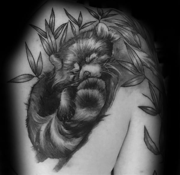 tatuaje panda rojo 100