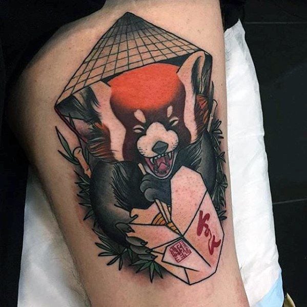 tatuaje panda rojo 106