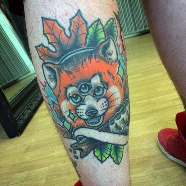tatuaje panda rojo 108