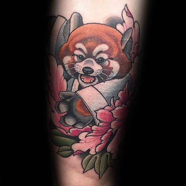 tatuaje panda rojo 48