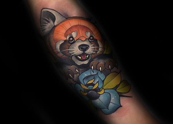 tatuaje panda rojo 64