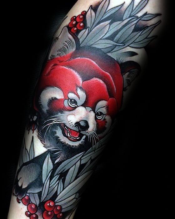tatuaje panda rojo 66