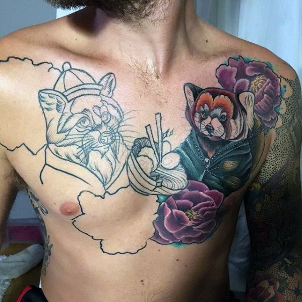 tatuaje panda rojo 86