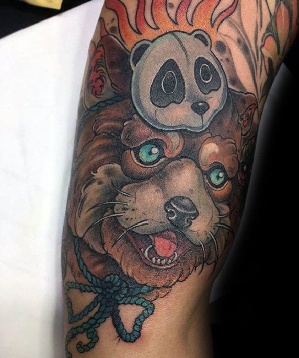 tatuaje panda rojo 92