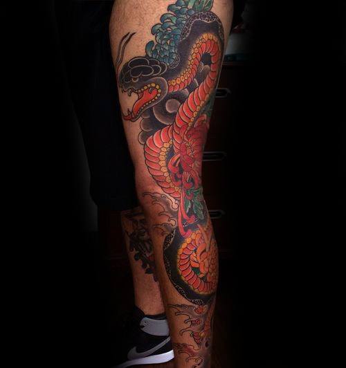 tatuaje serpiente japonesa 106