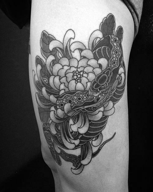 tatuaje serpiente japonesa 134
