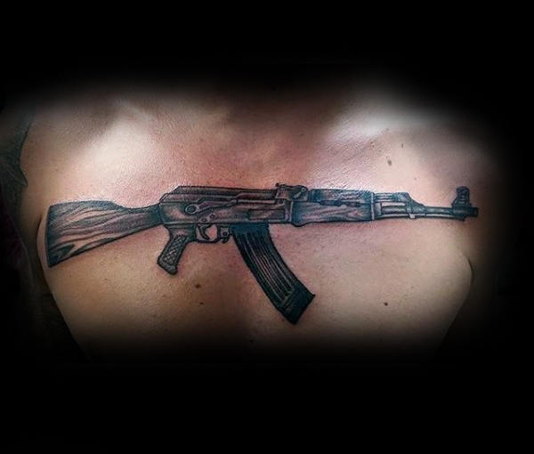 tatuaje arma ak47 85