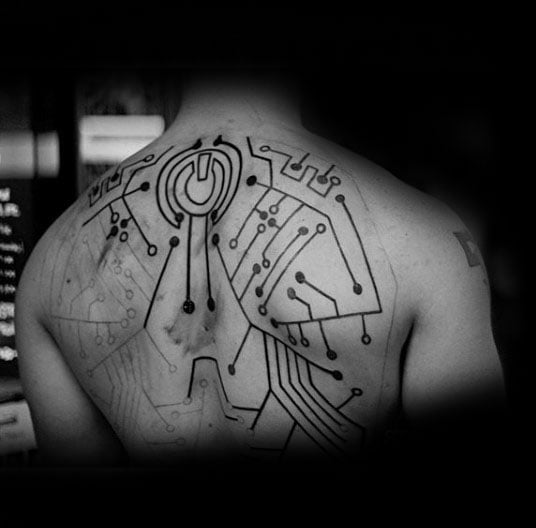 tatuaje circuito electronico 113