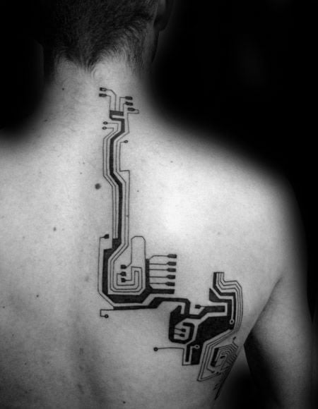 tatuaje circuito electronico 129
