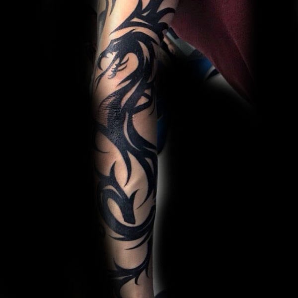 tatuaje dragon tribal 201