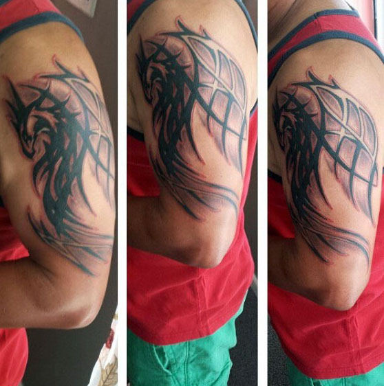 tatuaje dragon tribal 225