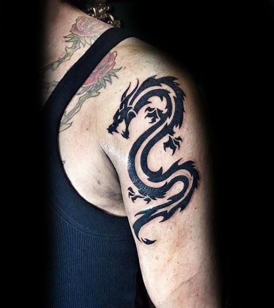 tatuaje dragon tribal 37