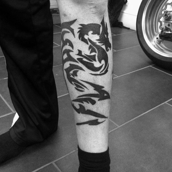 tatuaje dragon tribal 73