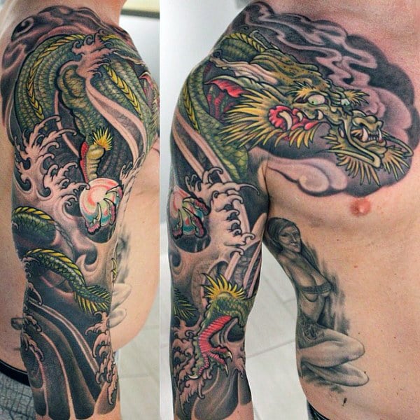 tatuaje manga de dragon 197