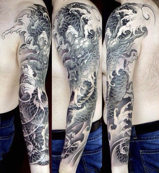 tatuaje manga de dragon 317