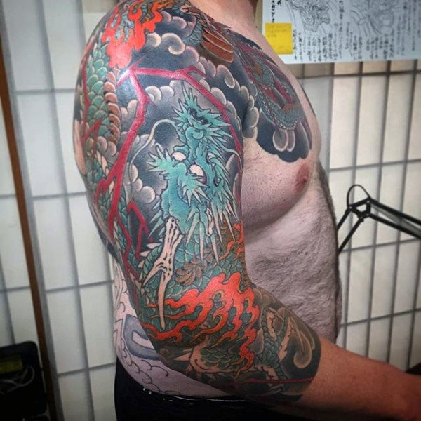 tatuaje manga de dragon 73