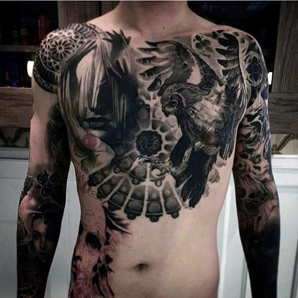 tatuaje negro gris 113