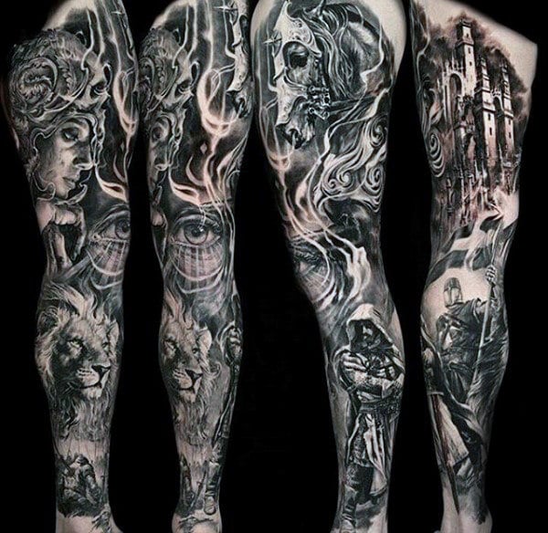 tatuaje negro gris 393