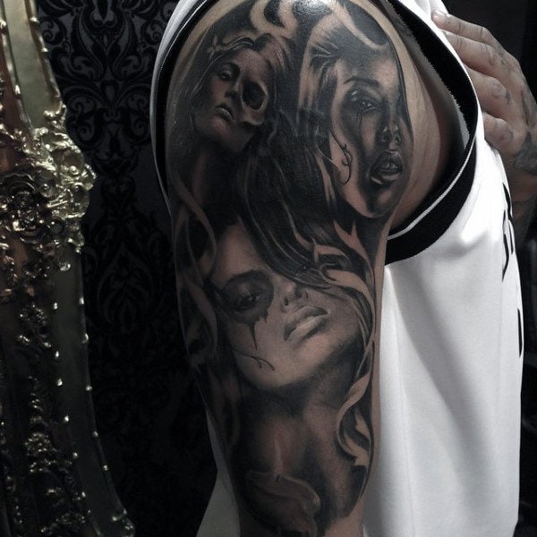 tatuaje negro gris 53
