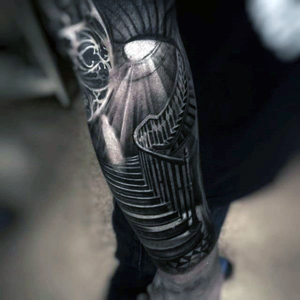 tatuaje negro gris 653