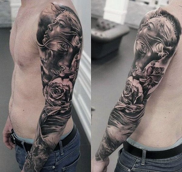 tatuaje negro gris 661