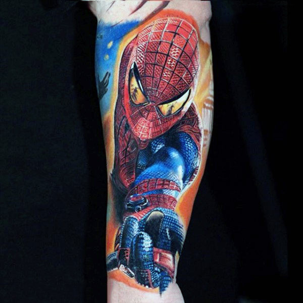 105 Tatuajes de Spiderman (Con el significado)