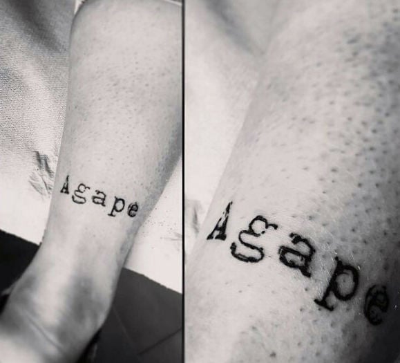 30 Tatuajes del término griego Ágape (Con el significado)