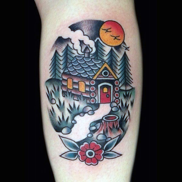 tatuaje cabana madera 54