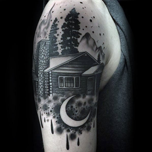 tatuaje cabana madera 66