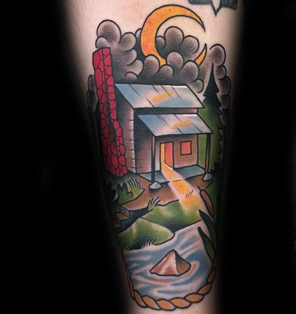 tatuaje cabana madera 68
