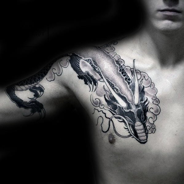 tatuaje dragon hombro 16
