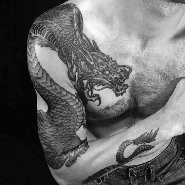 tatuaje dragon hombro 26